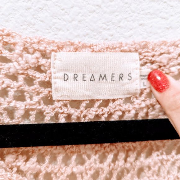 Dreamers Blush Pink Flowy Sweater/Shawl - Picture 5 of 5